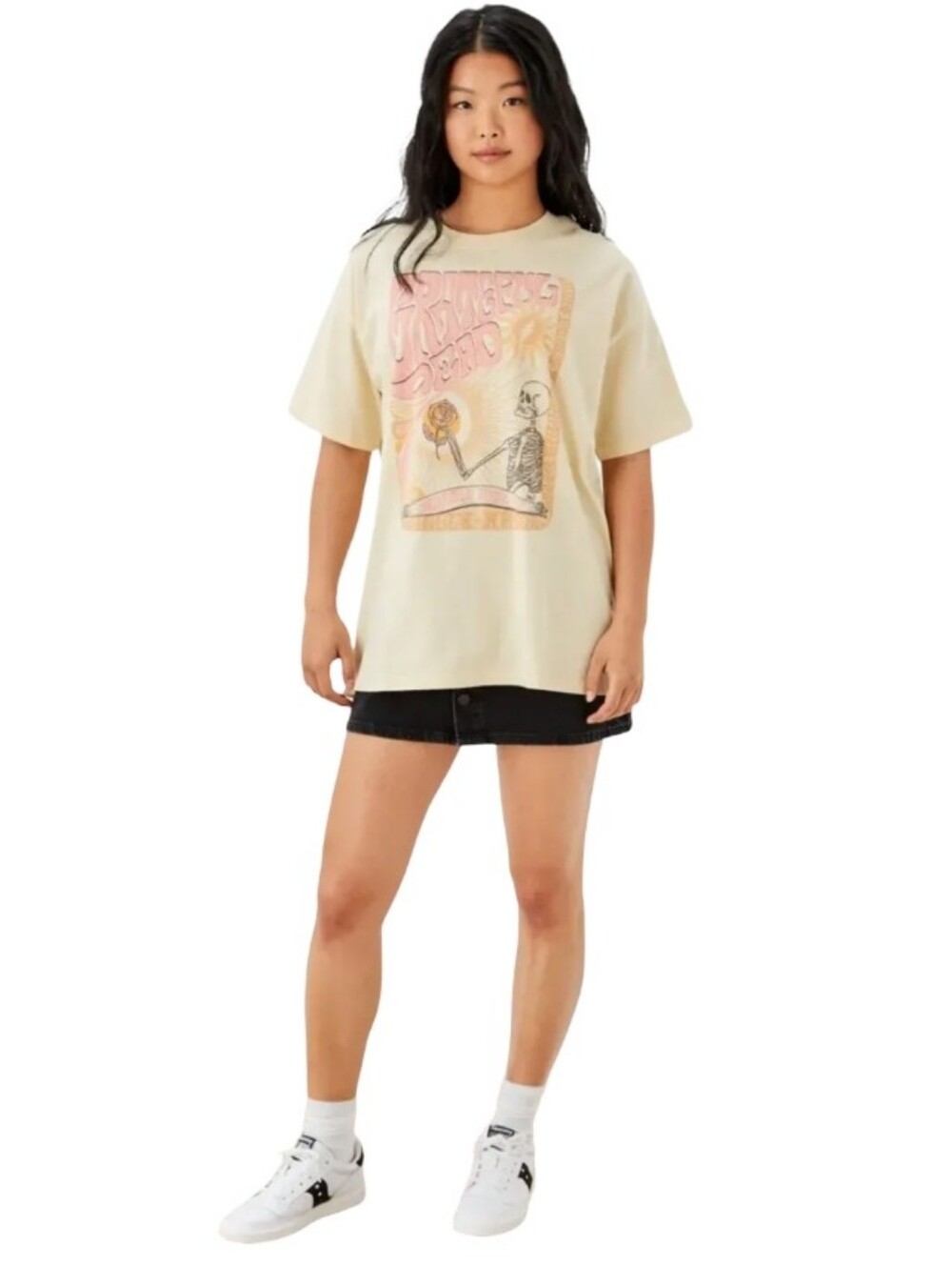 American Eagle Grateful Dead Oversized Cotton Band Tee